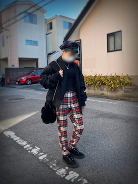「HARE（ハレ）のアイテム（MA-1）」を使った、あかねさん（レディース・147cm）の秋コーディネート