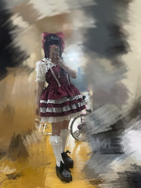 「アイテム（カチューシャ）」を使った、あかねさん（レディース・147cm）の秋コーディネート