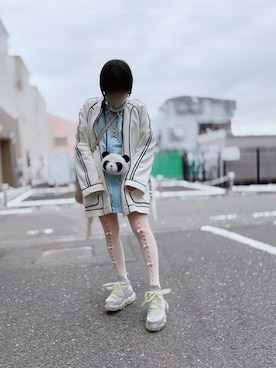 「アイテム（タイツ/ストッキング）」を使った、あかねさん（レディース・147cm）の冬コーディネート