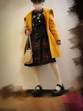 「CECIL McBEE（セシルマクビー）のアイテム（ジャケット/アウター）」を使った、あかねさん（レディース・147cm）の冬コーディネート