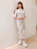 カットアウトリブトップス(Tシャツ/カットソー)|lilLilly カットアウトリブトップス(Tシャツ/カットソー)|lilLilly