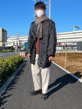 「WAIPER.inc（ワイパーインク）のアイテム（モッズコート）」を使った、Renさん（メンズ・172cm）の冬コーディネート