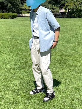 「nowm（ノウム）のアイテム（ジャケット/アウター）」を使った、Renさん（メンズ・172cm）の夏コーディネート