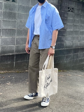 「y/m by MARSEE（イムバイマーシー）のアイテム」を使った、Renさん（メンズ・172cm）の夏コーディネート