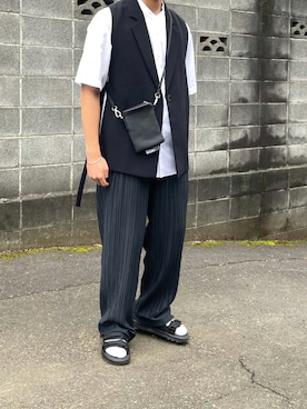 「EMMA  CLOTHES」｜「アイテム（サンダル）」を使った、Renさん（メンズ・172cm）の夏コーディネート
