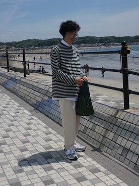 「ごきげんウィーク」｜「アイテム（スウェットパンツ）」を使った、Renさん（メンズ・172cm）の春コーディネート