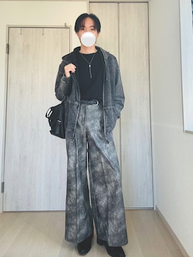 「アイテム（イヤーカフ）」を使った、Taaさん（メンズ・185cm）の秋コーディネート