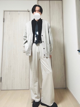 「アイテム（ネクタイ）」を使った、Taaさん（メンズ・185cm）の冬コーディネート