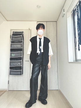 「アイテム（リング）」を使った、Taaさん（メンズ・185cm）の秋コーディネート