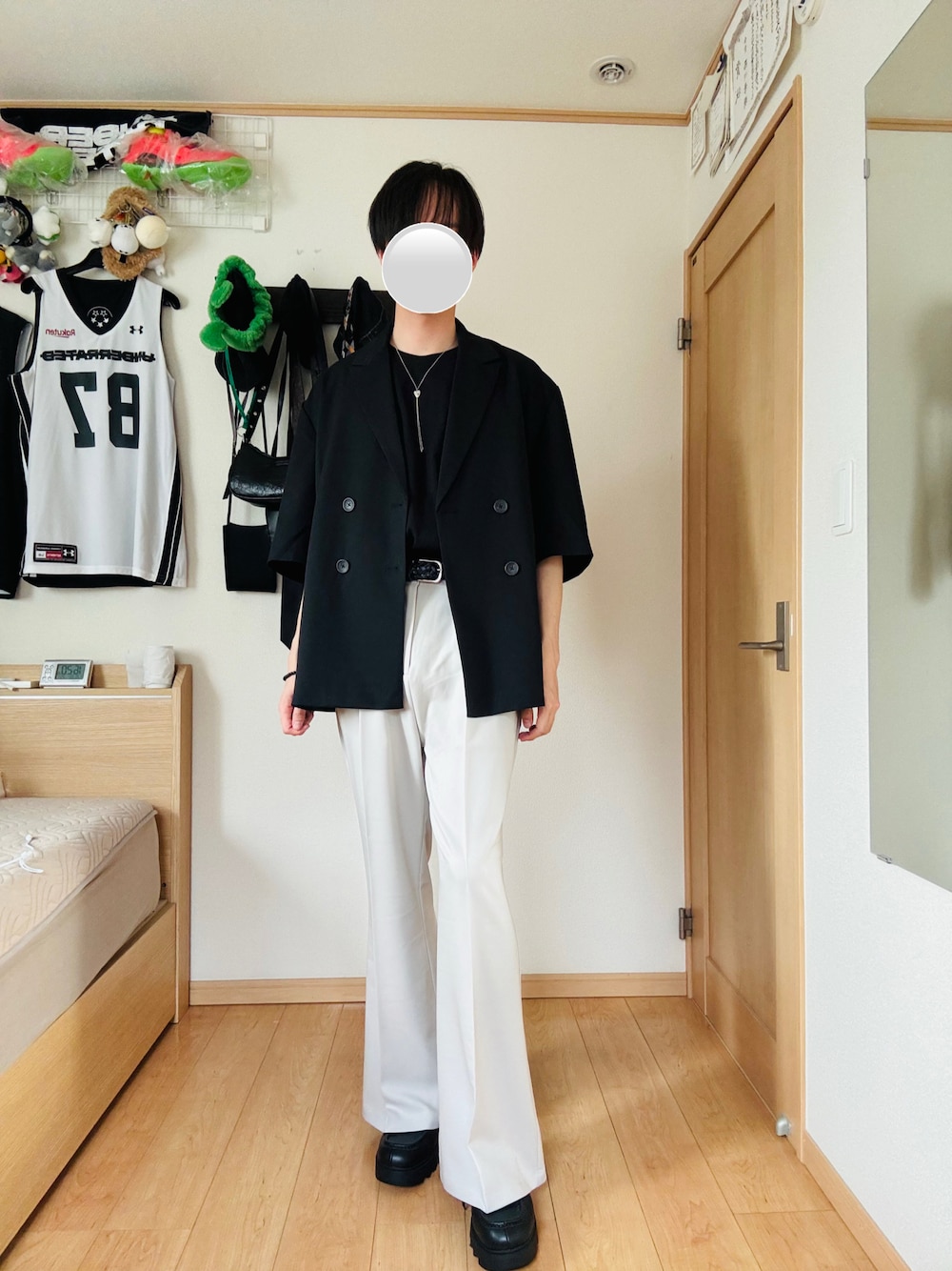 SERACE】Loose silhouette short sleeve double tailored jacket