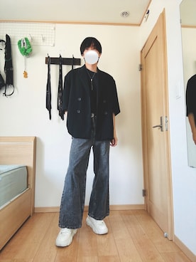 「SERACE（セラス）のアイテム」を使った、Taaさん（メンズ・185cm）の夏コーディネート