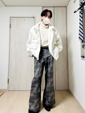 「アイテム（アクセサリー）」を使った、Taaさん（メンズ・185cm）の冬コーディネート