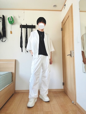 「GU（ジーユー）のアイテム」を使った、Taaさん（メンズ・185cm）の夏コーディネート