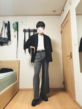 「アイテム（ジャケット/アウター）」を使った、Taaさん（メンズ・185cm）の夏コーディネート