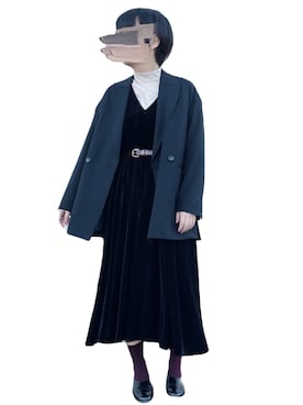 「CLANE（クラネ）のアイテム（ローファー）」を使った、さんかく。さん（レディース・164cm）の冬コーディネート