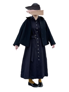 「CLANE（クラネ）のアイテム（ローファー）」を使った、さんかく。さん（レディース・164cm）の冬コーディネート