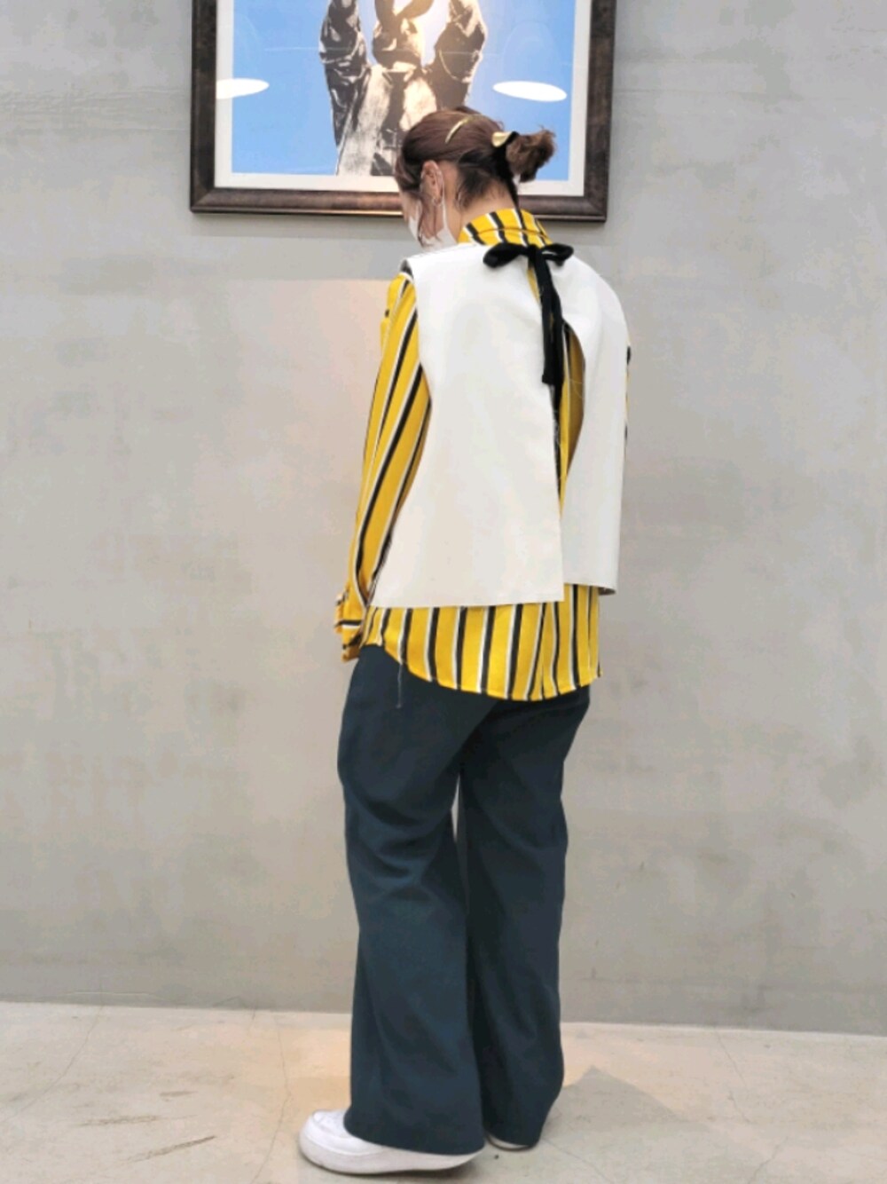 「DHOLICのアイテム（パンツ、グリーン系）」を使った、kanabuuuuuuuunさん（レディース・159cm）の秋コーディネートの1枚目の写真