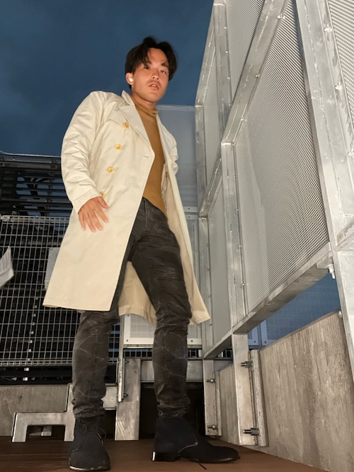 ポール・スミス マッププリント トレンチコート 良好 PS by PAUL SMITH