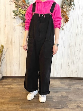 「CASIO」｜「アイテム（オールインワン・サロペット）」を使った、mayotsy(相互)さん（レディース・160cm）の冬コーディネート