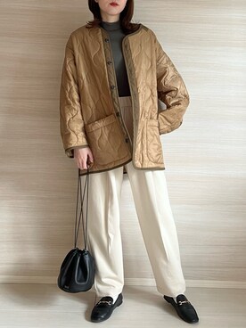 「ADAM ET ROPE'（アダムエロペ）のアイテム（モッズコート）」を使った、paluluさん（レディース・166cm）の冬コーディネート