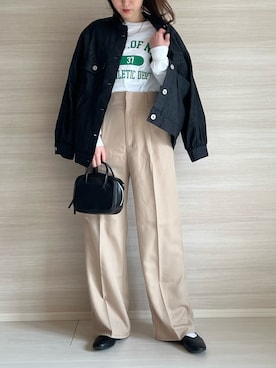 「DISCOAT（ディスコート）のアイテム（デニムジャケット）」を使った、paluluさん（レディース・166cm）の春コーディネート