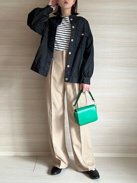 「はじめましてコーデ」｜「アイテム（デニムジャケット）」を使った、paluluさん（レディース・166cm）の春コーディネート