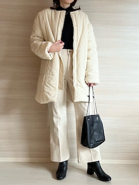 「NEUNA（ヌナ）のアイテム（ダウンジャケット/コート）」を使った、paluluさん（レディース・166cm）の冬コーディネート