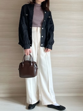 「スクエアトゥ」｜「アイテム（デニムジャケット）」を使った、paluluさん（レディース・166cm）の春コーディネート
