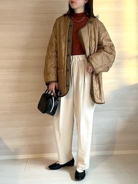 「ADAM ET ROPE'（アダムエロペ）のアイテム（モッズコート）」を使った、paluluさん（レディース・166cm）の冬コーディネート