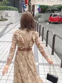 dazzlin　レースフリルフレアワンピース レースフリルフレアワンピース｜ダズリン（dazzlin