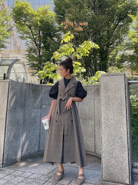 「アイテム（パンプス）」を使った、AYU KAMEIさん（レディース・158cm）の秋コーディネート