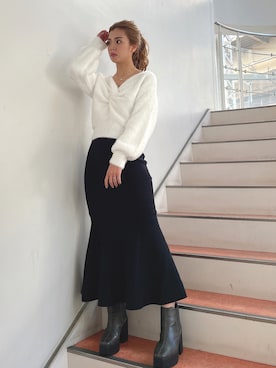 AYU KAMEIさん（レディース・158cm）の冬コーディネート