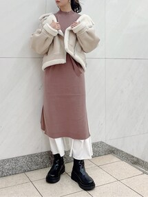 Lunangelina byちぃぽぽ×dazzlin】2WAYシャツニットワンピース 