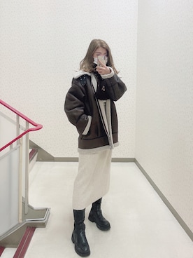 AYU KAMEIさん（レディース・158cm）の冬コーディネート