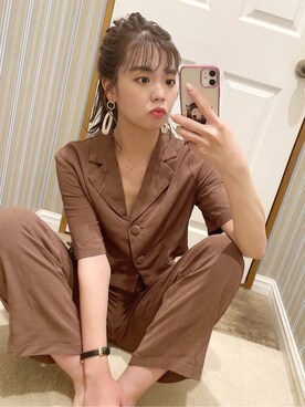 AYU KAMEIさん（レディース・158cm）の春コーディネート