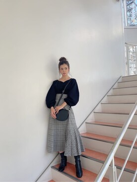 AYU KAMEIさん（レディース・158cm）の秋コーディネート