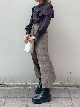 AYU KAMEIさん（レディース・158cm）の冬コーディネート