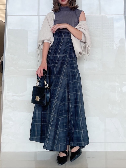 セール】【WEB限定ITEM】チェックノースリーブコルセットワンピース