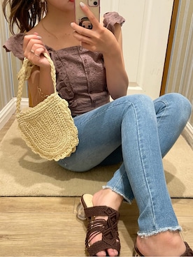 「dazzlin（ダズリン）のアイテム（アクセサリー）」を使った、AYU KAMEIさん（レディース・158cm）の夏コーディネート