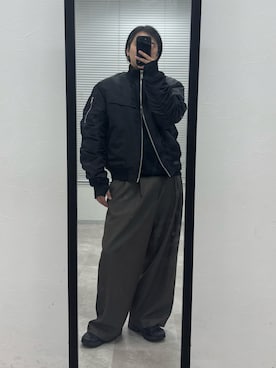 「MAISON SPECIAL（メゾンスペシャル）のアイテム（パンツ）」を使った、YUKIさん（メンズ・175cm）の冬コーディネート