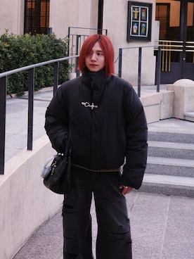 「アイテム（ハンドバッグ）」を使った、YUKIさん（メンズ・175cm）の冬コーディネート