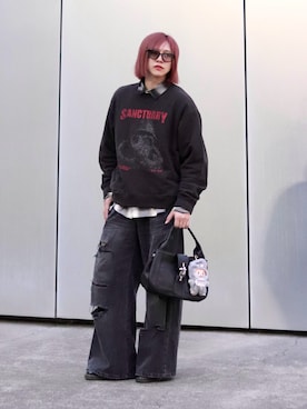 「アイテム（ハンドバッグ）」を使った、YUKIさん（メンズ・175cm）の秋コーディネート