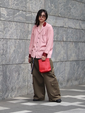 「アイテム（ハンドバッグ）」を使った、YUKIさん（メンズ・175cm）の夏コーディネート