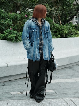 「秋服コーデ」｜「アイテム（デニムジャケット）」を使った、YUKIさん（メンズ・175cm）の秋コーディネート