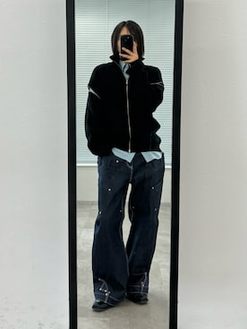 「BLAYMORE（ブレイモア）のアイテム（パンツ）」を使った、YUKIさん（メンズ・175cm）の冬コーディネート