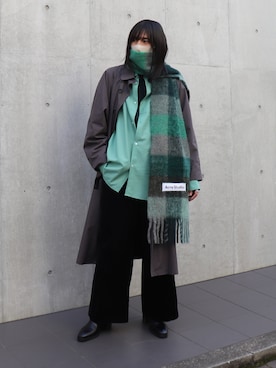 「Graphpaper（グラフペーパー）のアイテム（トップス）」を使った、YUKIさん（メンズ・175cm）の冬コーディネート