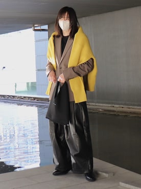 「MM6 Maison Margiela（ｴﾑｴﾑｼｯｸｽ ﾒｿﾞﾝ ﾏﾙｼﾞｪﾗ）のアイテム（バッグ）」を使った、YUKIさん（メンズ・175cm）の冬コーディネート