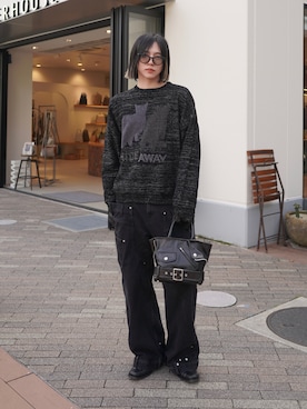 「beautiful people（ビューティフルピープル）のアイテム（トートバッグ）」を使った、YUKIさん（メンズ・175cm）の秋コーディネート