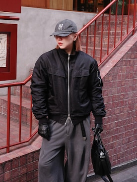 「アイテム（手袋）」を使った、YUKIさん（メンズ・175cm）の秋コーディネート