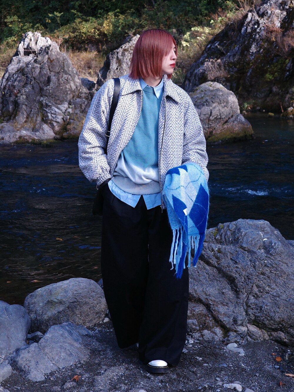 BLAYMORE】Herringbone Zip Up Blouson / ヘリンボーン ジップアップを